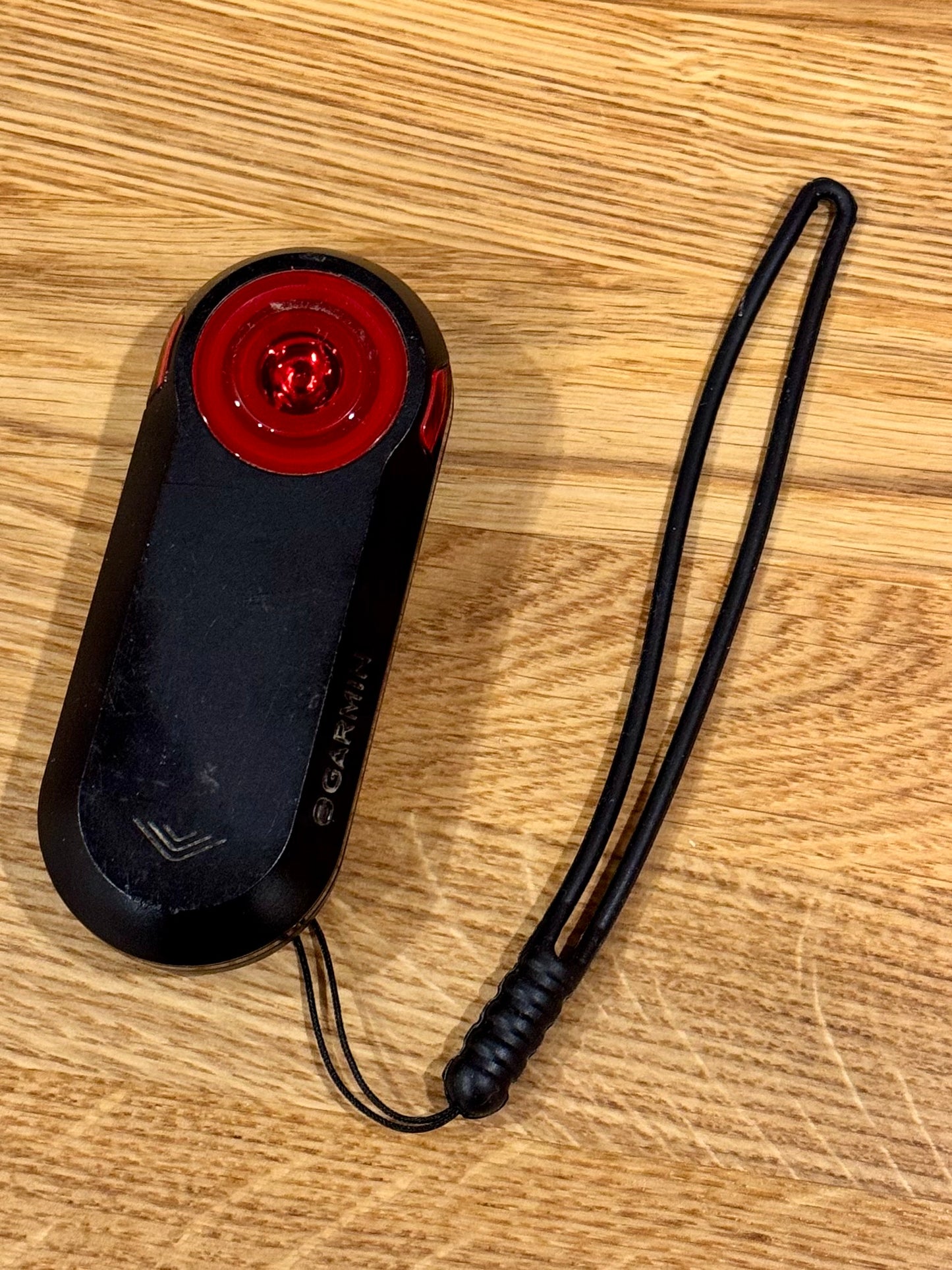 Silicone tether attached to Garmin Varia